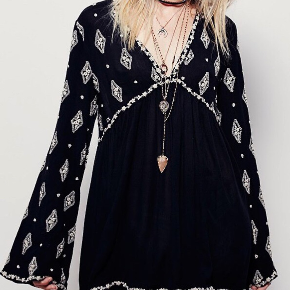 Free People Embroidered Top